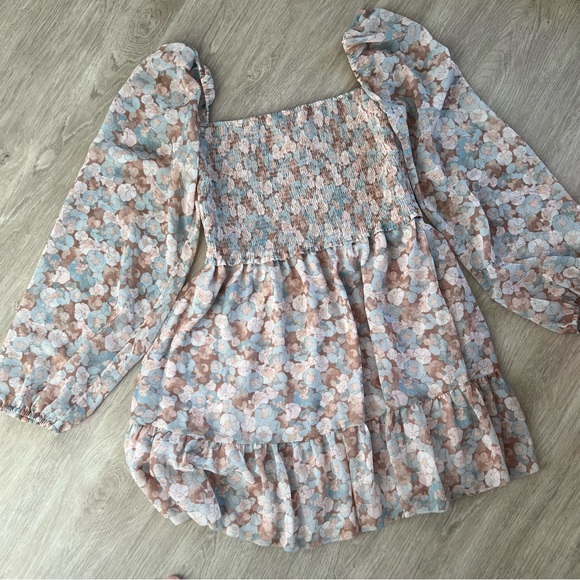 Aritzia Wilfred Tempest Mini Dress Floral Print – Size M - Picture 4 of 9